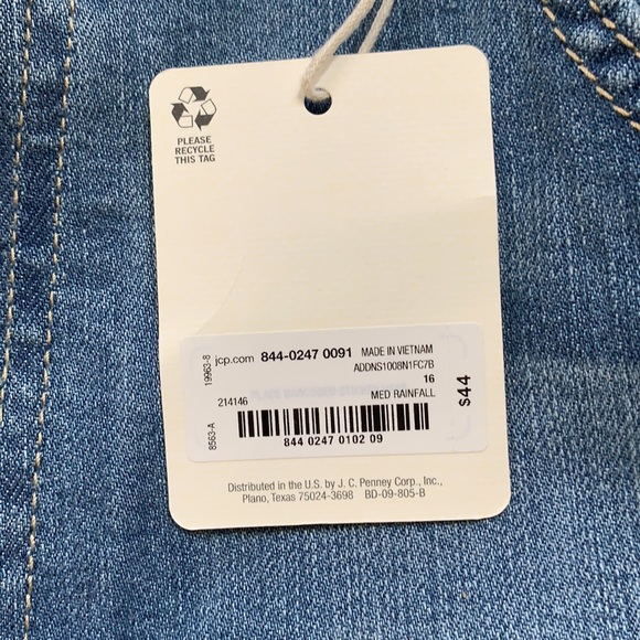 A.n.a Tied Waist Skinny Blue Jeans - Picture 3 of 8